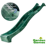 Garden Games Slide, Heavy Duty Wavy Green 3m ATJE153.1* Buy Online - Your Little Monkey