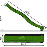 KBT Slide, Heavy Duty wavy green 2.5m  ATJE153* Buy Online - Your Little Monkey