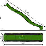 KBT Slide, Heavy Duty wavy green 2.5m  ATJE153* Buy Online - Your Little Monkey